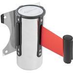 Fijación de pared en acero inoxidable con 2 m de cinta retráctil roja - BB02100 - 01