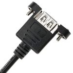 Cable alargador USB 2.0 para empotrar en panel de 50 cm tipo A Macho a Hembra - UB02500 - 06