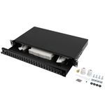 Patch panel para rack 19" 1U 24 SC duplex o LC quad - FQ10400 - 01