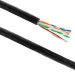 Bobina de cable de red LAN UTP categoría cat.6 23AWG CCA rígido negro 305 m - LN09000 - 01