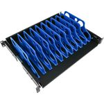 Estantería extraible para armario rack 19" con 10 divisiones para ordenador portátil o tablet 350 mm - RB02101 - 01