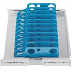 Estantería extraible para armario rack 19" con 10 divisiones para ordenador portátil o tablet 350 mm - RB02200 - 06