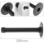 Portarrollos WC de 200 mm para papel higiénico de acero. Tubo industrial y vintage - IP06000 - 02