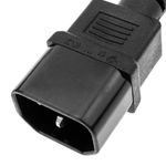 Cable de alimentación eléctrico IEC-60320 C14 a schuko hembra de 1m - FA09000 - 07