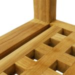Taburete de baño con reposabrazos y estante 50 x 50 x 33 cm de madera de teca certificada - KZ10200 - 07