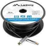 Cable HDMI V2.0 macho a macho de 20 m de Lanberg color negro CA-HDMI-20FB-0200-BK - HI09900 - 02