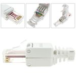Conector UTP Cat.6 RJ45 macho con crimpado automático - RH01000 - 02