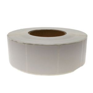 Rollo bobina de 2300 etiquetas adhesivas para impresora transferencia térmica 50.8x50.8mm