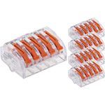 Bloque conector de empalme de 5 tomas para cable 2,5mm (5 Pack) - TB10600 - 01