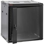 Armario rack mural 19" 12U 600x450x640mm pared negro SOHORack GO montado - WK01400 - 01