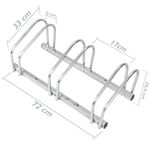 Soporte para aparcar bicicletas en suelo o pared Aparcamiento para 3 bicis - BK00200 - 03