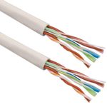 Bobina de cable de red ethernet Cat. 5e UTP de 305 m flexible de color gris - LM00400 - 01