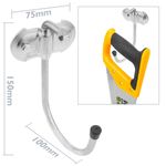 Gancho de pared multiusos de acero zincado de 100 mm - BK09500 - 03