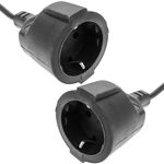 Cable de alimentación duplicador de schuko de 80 cm. 1 x Schuko macho a 2 x Schuko hembra - FB08501 - 04
