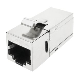 Conector keystone RJ45 hembra a RJ45 hembra Cat.6A FTP compacto metálico
