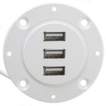 Concentrador de 3 puertos USB 2.0 para escritorio blanco - US04000 - 05