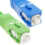 Cable de fibra óptica SC/PC a SC/APC monomodo simplex 9/125 de 10 m - FL01600 - 02