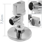 Llave de paso cisterna en escuadra 1/2"-3/8" teflón antical - KS18200 - 02