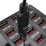 Regleta de alimentación USB A hembra 5VDC 12A con 12 puertos USB - AU00900 - 07