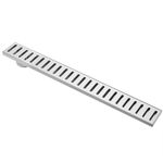 Canaleta de desagüe 60x7.5cm con rejilla en acero inoxidable mate - S094100 - 09