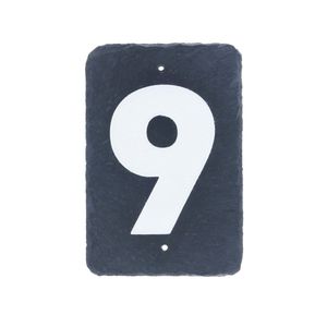 Número 9 en pizarra de 180x120mm para rotulación
