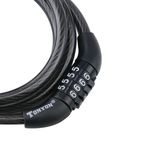Cable antirrobo de acero con candado para bicicleta 8x1200 mm con combinación - BJ06200 - 02