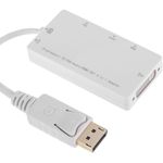 Adaptador de DisplayPort a VGA audio HDMI DVI blanco - YP04000 - 01