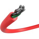 Cable USB micro USB macho en ángulo izquierdo a USB-A macho 2.0 de 1 metro rojo Natec Prati NKA-1199 - NT38000 - 02