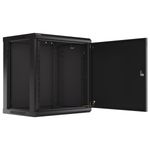 Armario Rack mural 19" 12U F450 600x450x645mm pared desmontado DIY negro Lanberg - WK30200 - 03