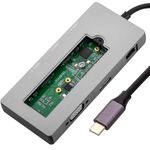 Conversor USB-C a HDMI 4k y ethernet RJ45 y USB-A y USB-C con socket de almacenamiento NGFF M2 - UH08800 - 05