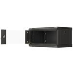 Armario rack mural 19'' 4U 540x350x281mm negro pared desmontado DIY Lanberg - WN11000 - 06