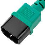 Cable eléctrico de alimentación IEC60320 C13 a C14 de color verde de 3m - CH04500 - 08