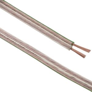 Bobina de Cable de altavoz de 2x1.00 de 25 metros transparente con indicador de polaridad