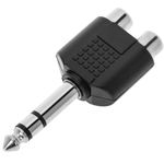 Duplicador audio estéreo TRS 1xjack 6.3mm macho a 2xRCA hembra - AY02400 - 01