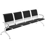 Bancada para sala de espera con sillas ergonómicas acolchadas de 4 plazas - WC04400 - 01