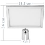 Portacarteles A4 color plata para poste separador - BB04400 - 02