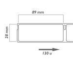 Rollo bobina de 130 etiquetas adhesivas compatibles con Dymo S0722370 y 99010 28x89mm 10-pack - KT04000 - 02