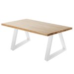 Pies rectangulares para mesita y banqueta. Patas en acero blanca 300 x 80 x 430 mm 2-pack - IP03300 - 04