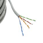 Bobina de cable de red ethernet Cat. 5e UTP de 100 m flexible de color gris - LM00300 - 04