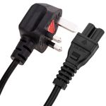 Cable eléctrico British Standard BS-1363-1 a IEC-60320-C5 de 1.8m negro - CL03100 - 05