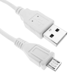 Cable USB 2.0 A macho a MicroUSB macho blanco de 1m