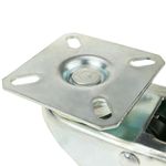 Rueda doble pivotante industrial de PU y PVC gris con freno 50 mm - QS04200 - 10