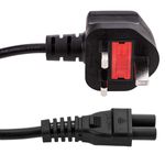 Cable eléctrico British Standard BS-1363-1 a IEC-60320-C5 de 1.8m negro - CL03100 - 04