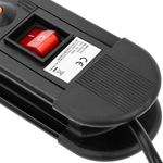 Regleta de enchufes 6 schuko con interruptor y protección sobretensiones (1.5m cable) - CA00400 - 05