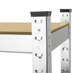 Estanteria metálica galvanizada para almacenar de 5 baldas de madera 90x30x180 cm - IH00600 - 06