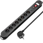 Regleta de enchufes 8 schuko con interruptor y protección sobretensiones de 3680 watios (1.5m cable) - CA00500 - 01