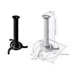 Soporte de techo para proyector de mástil redondo de 8 cm a 98 cm - OP00300 - 02