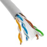 Bobina de cable de red ethernet Cat. 6 UTP de 100 m flexible de color gris - LM06300 - 04