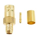 Conector dorado BNC RG6U hembra para crimpar - BN03400 - 02