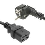Cable eléctrico 3x1.5mm² IEC60320 C19-hembra a Schuko-macho 3m - CL01201 - 01